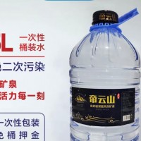 帝云山天然矿泉水5L一次性桶装