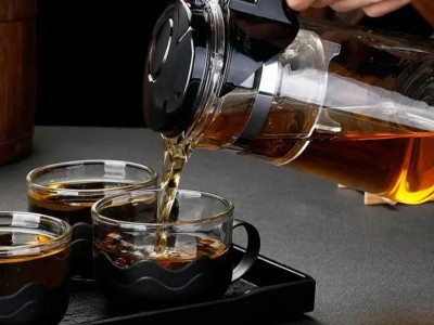 新款家用500ml茶水分离杯耐热透明玻璃咖啡泡茶杯图3