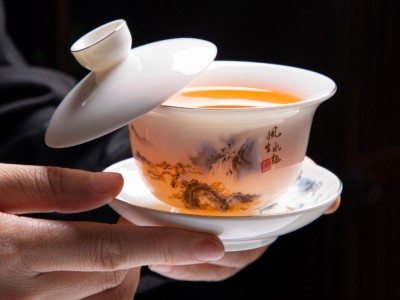 功夫茶具套装家用办公室轻奢高档泡茶盖碗茶杯主人杯全套茶盘图4