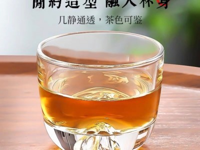 【6只装】精品茶水杯观山主人杯家用防烫透明玻璃加厚茶杯酒杯图2